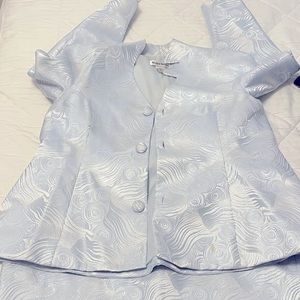 Nicole Studio ice blue plus size two piece 18w